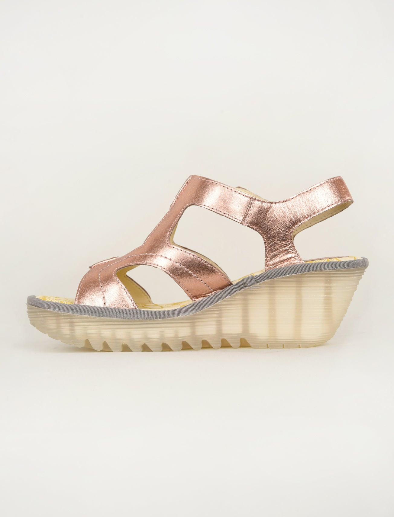 Fly London Yotu Wedge, Blush Gold 