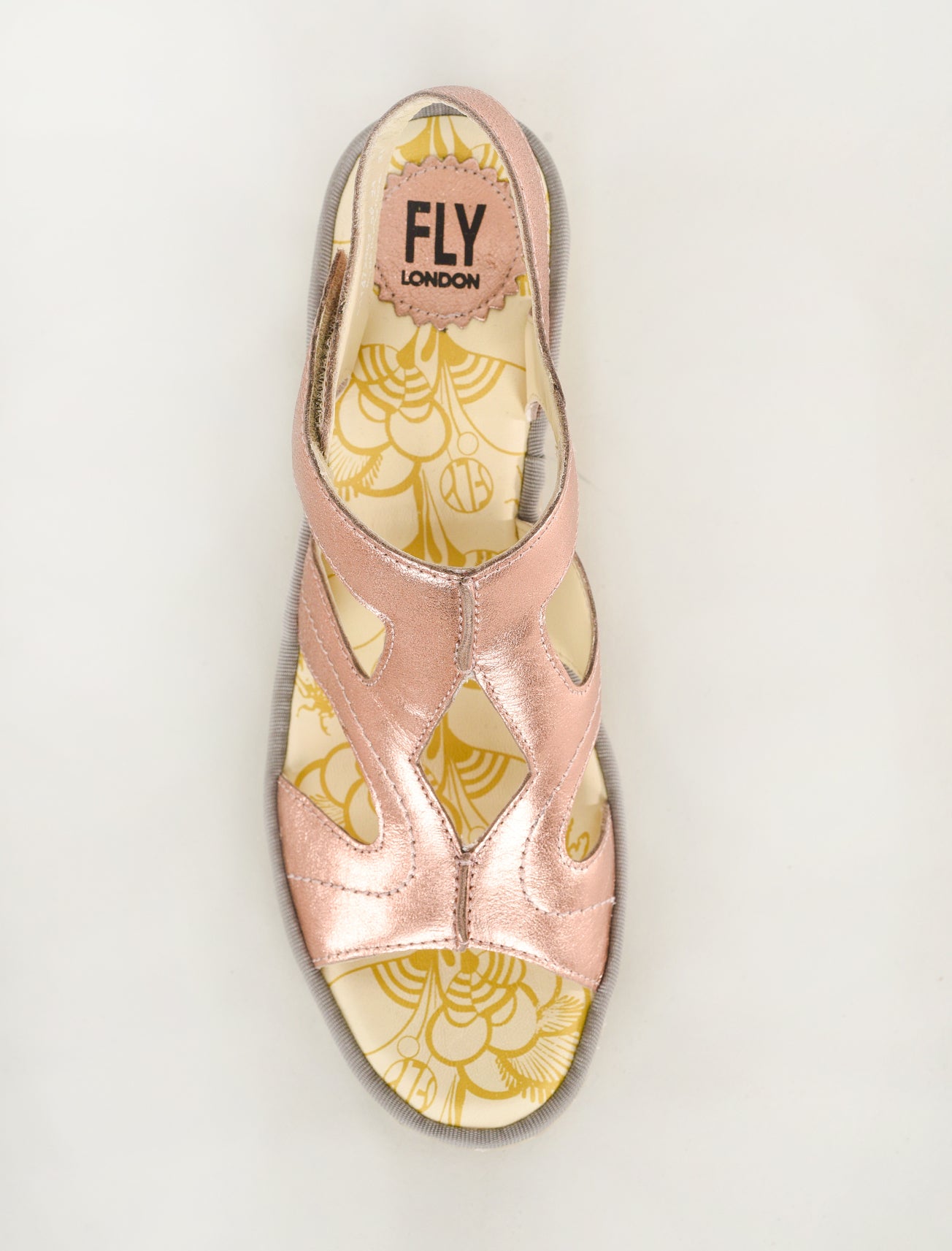 Fly London Yotu Wedge, Blush Gold 