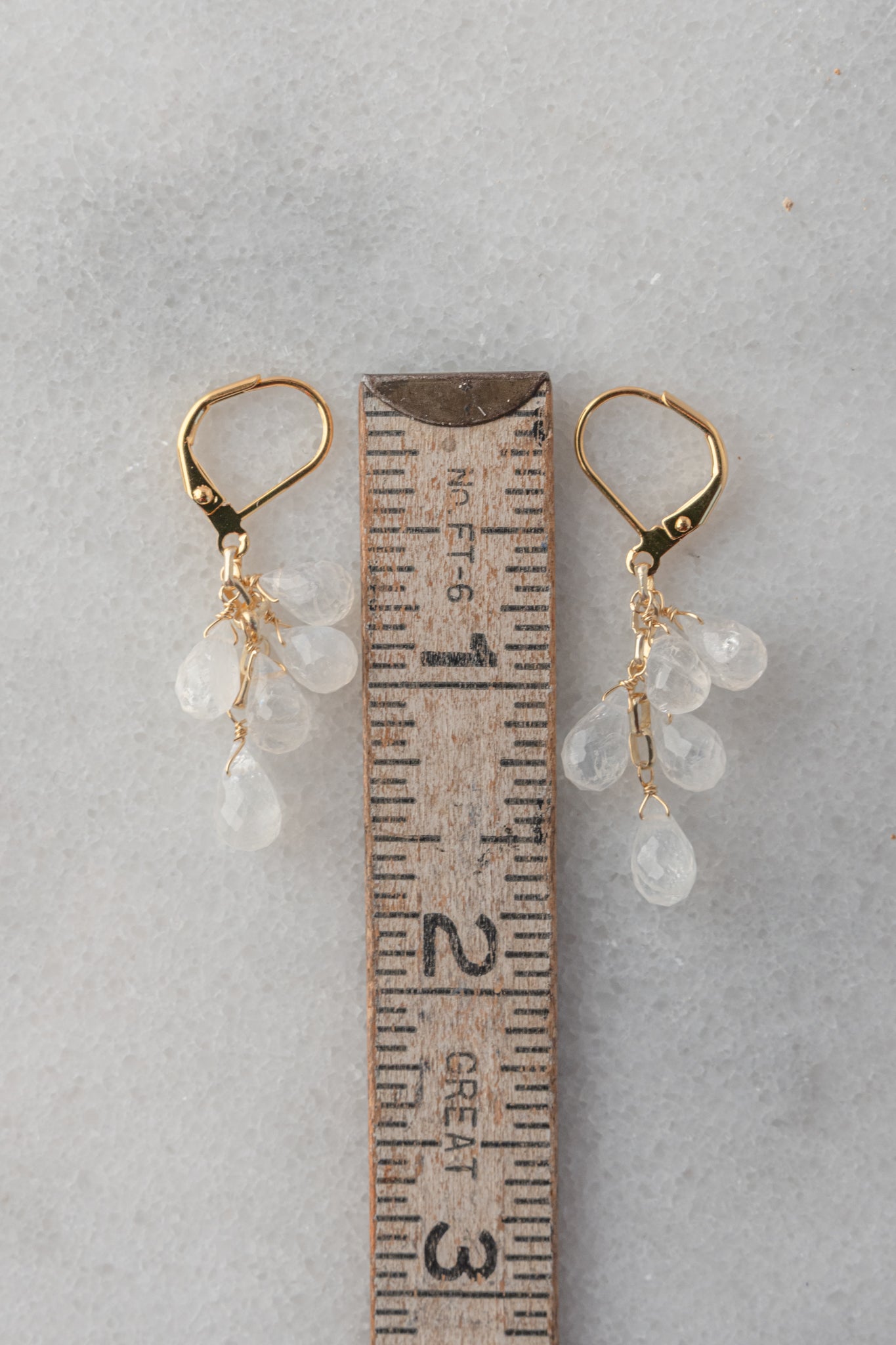 Rachel Reinhardt Moonstone Cluster Teardrop Earring 