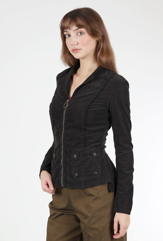 Wearables by XCVI Cord Raphael Blazer, Black 