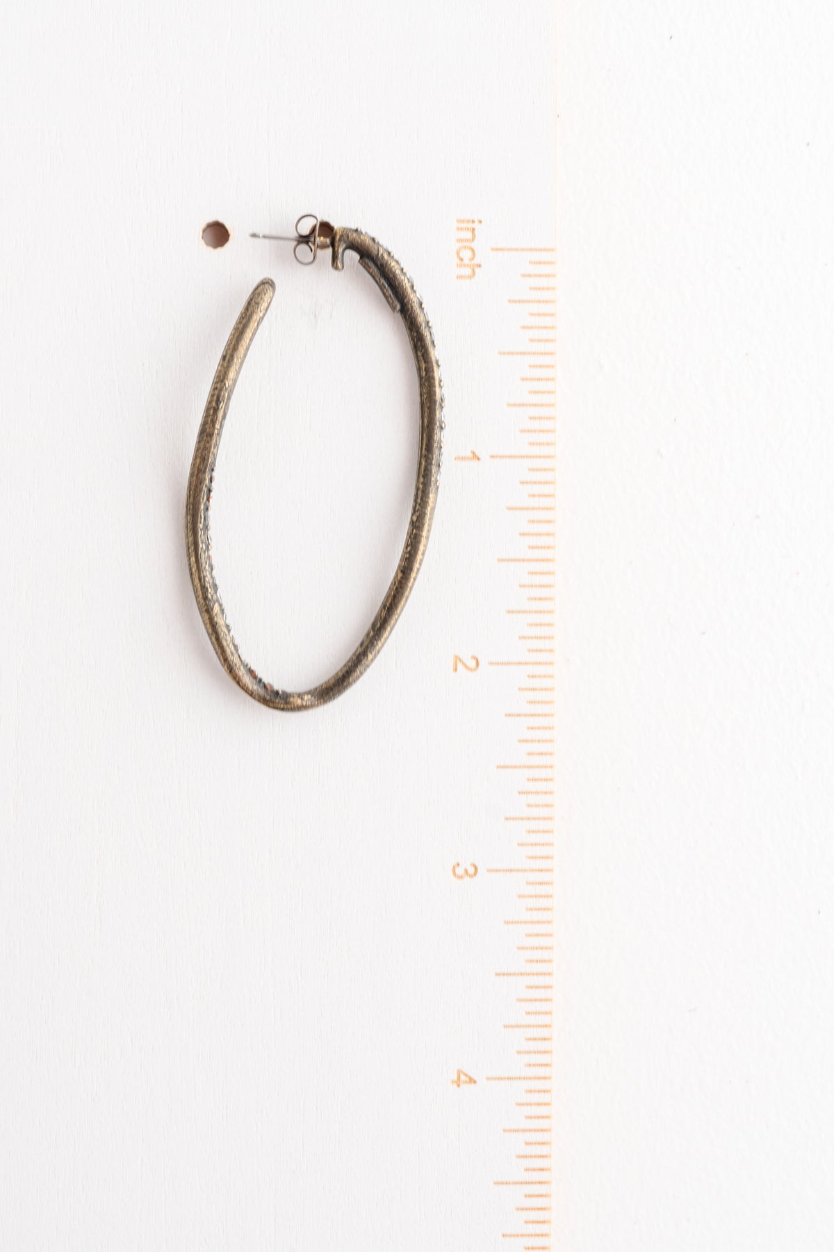Rebel Designs Squiggle Oval Hoop Earrings 