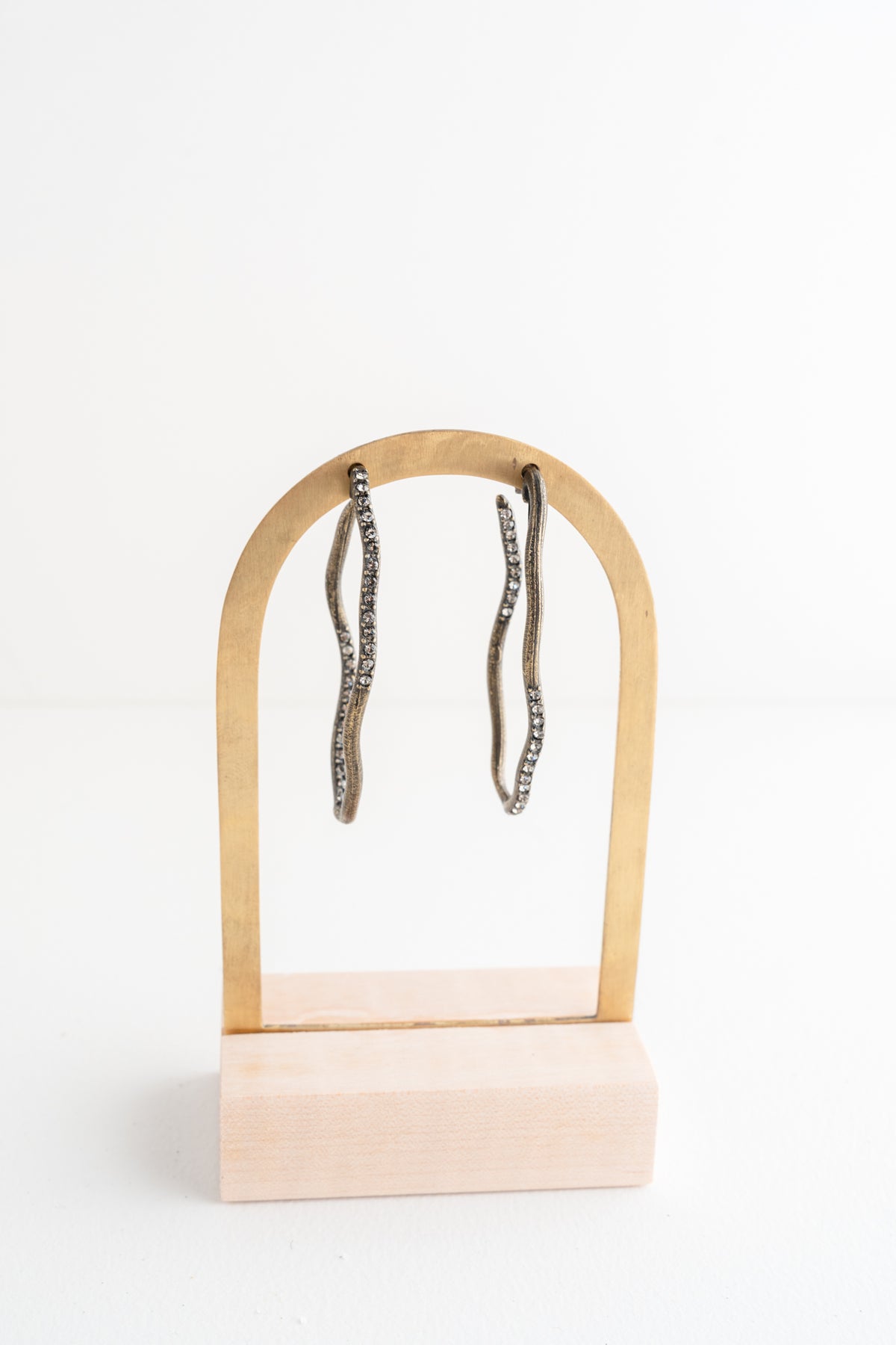 Rebel Designs Squiggle Oval Hoop Earrings 