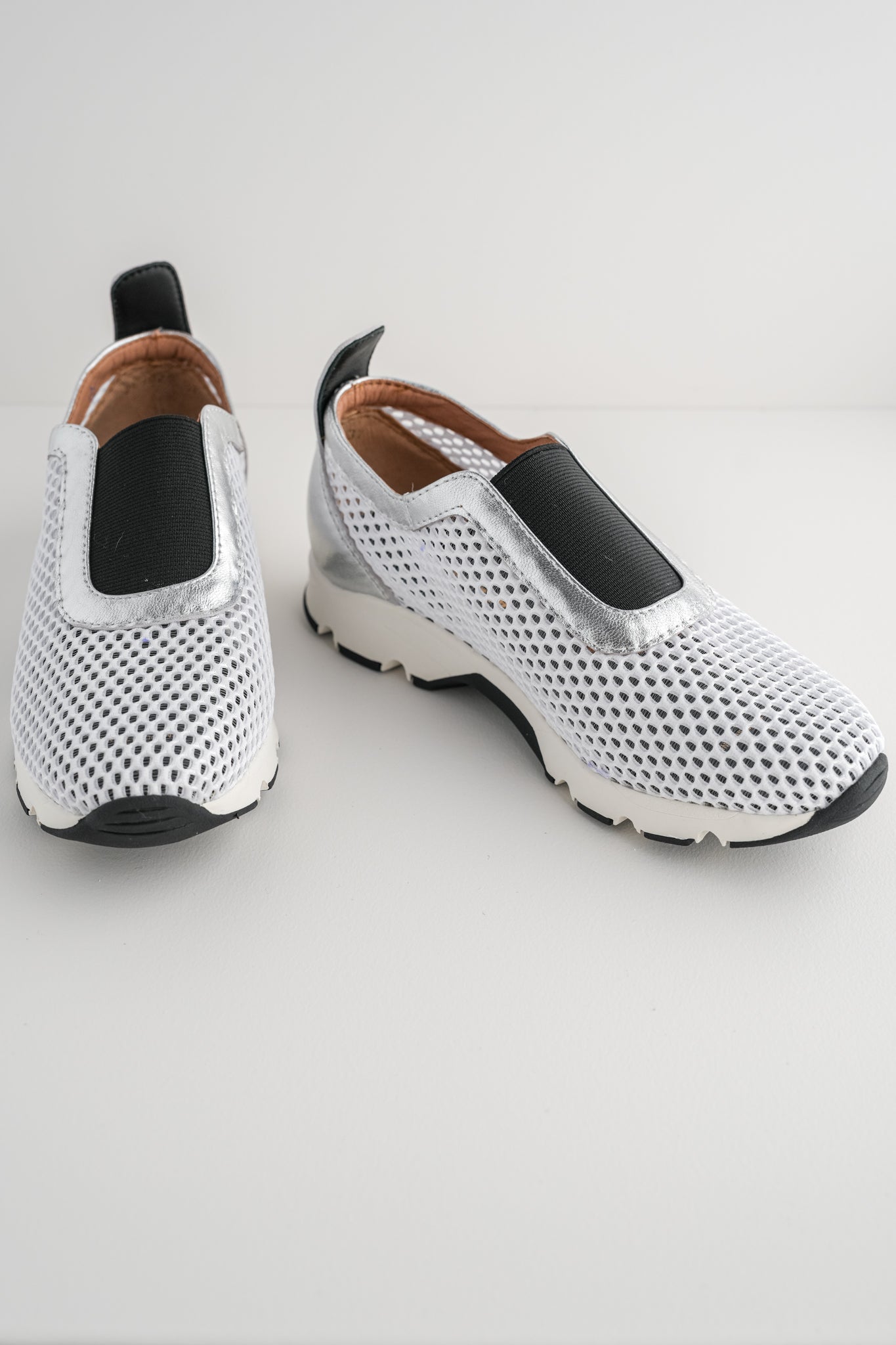 All Black Amazing Combo Sneaker, White/Silver 