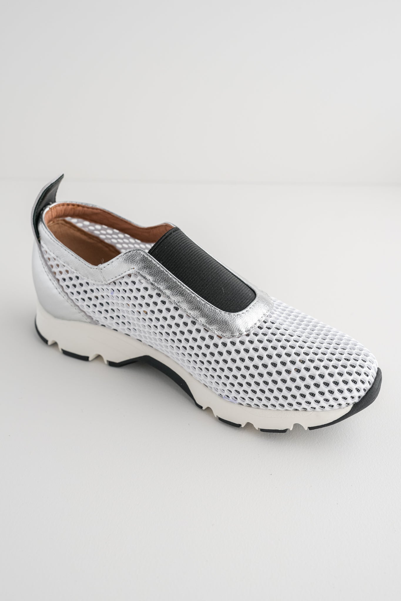All Black Amazing Combo Sneaker, White/Silver 