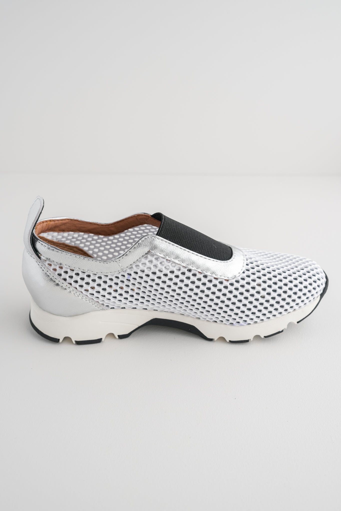 All Black Amazing Combo Sneaker, White/Silver 
