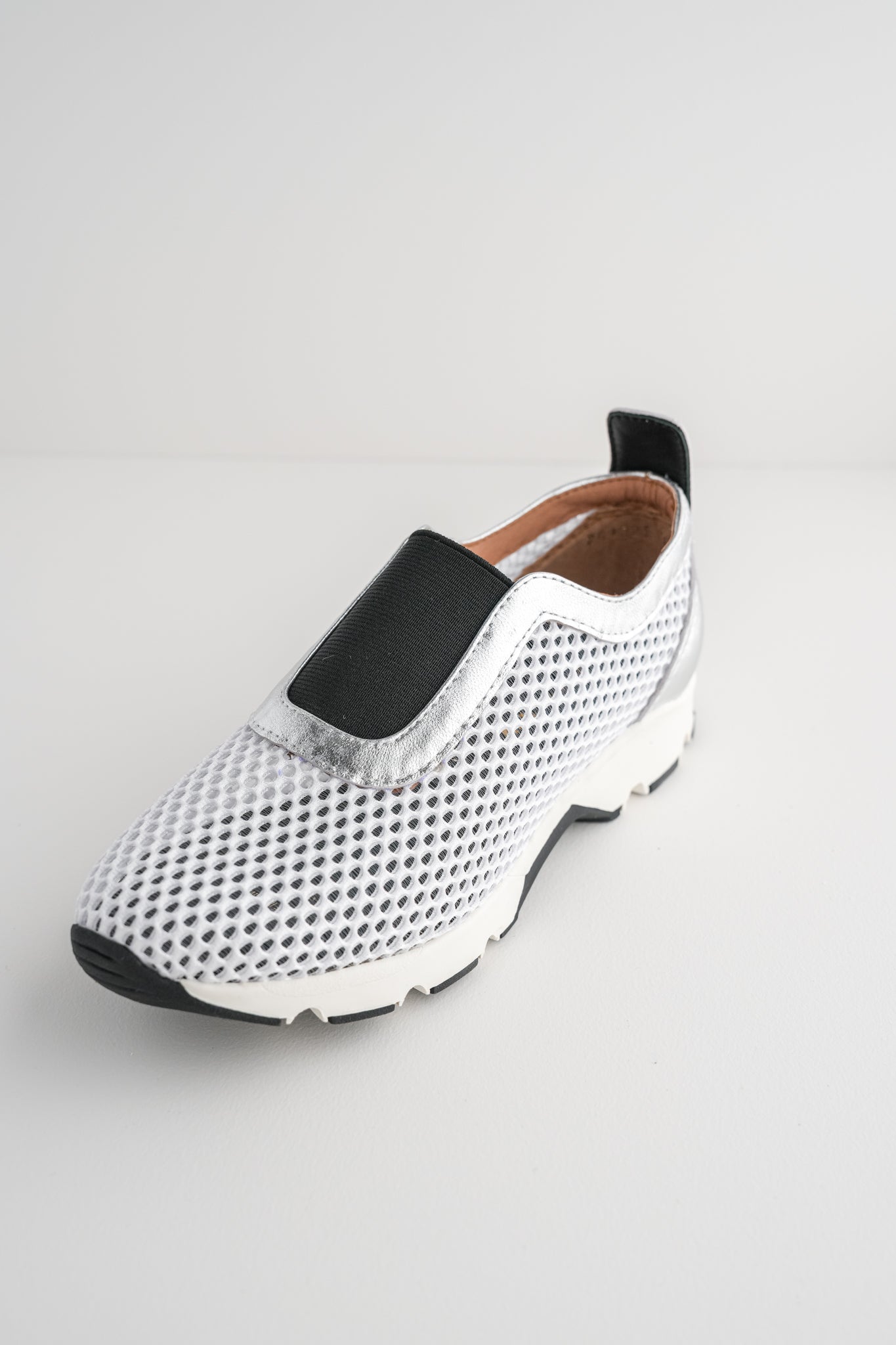 All Black Amazing Combo Sneaker, White/Silver 