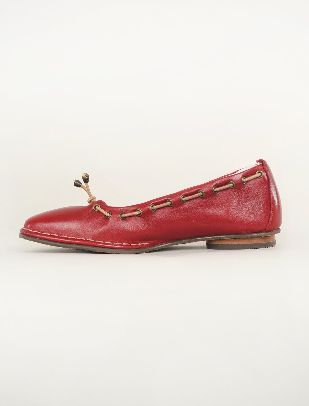 Fly London Bapi Square Toe Flats, Red Velvet 