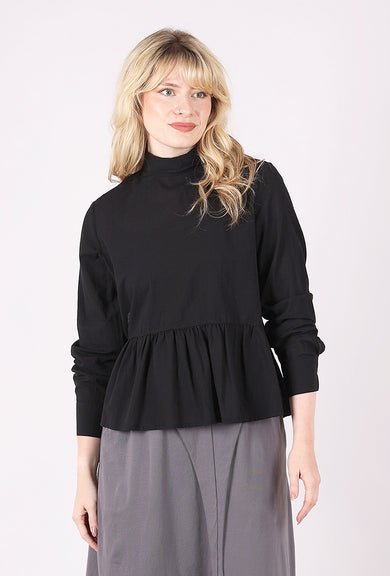 Pluslavie Reversed Blouse, Black 