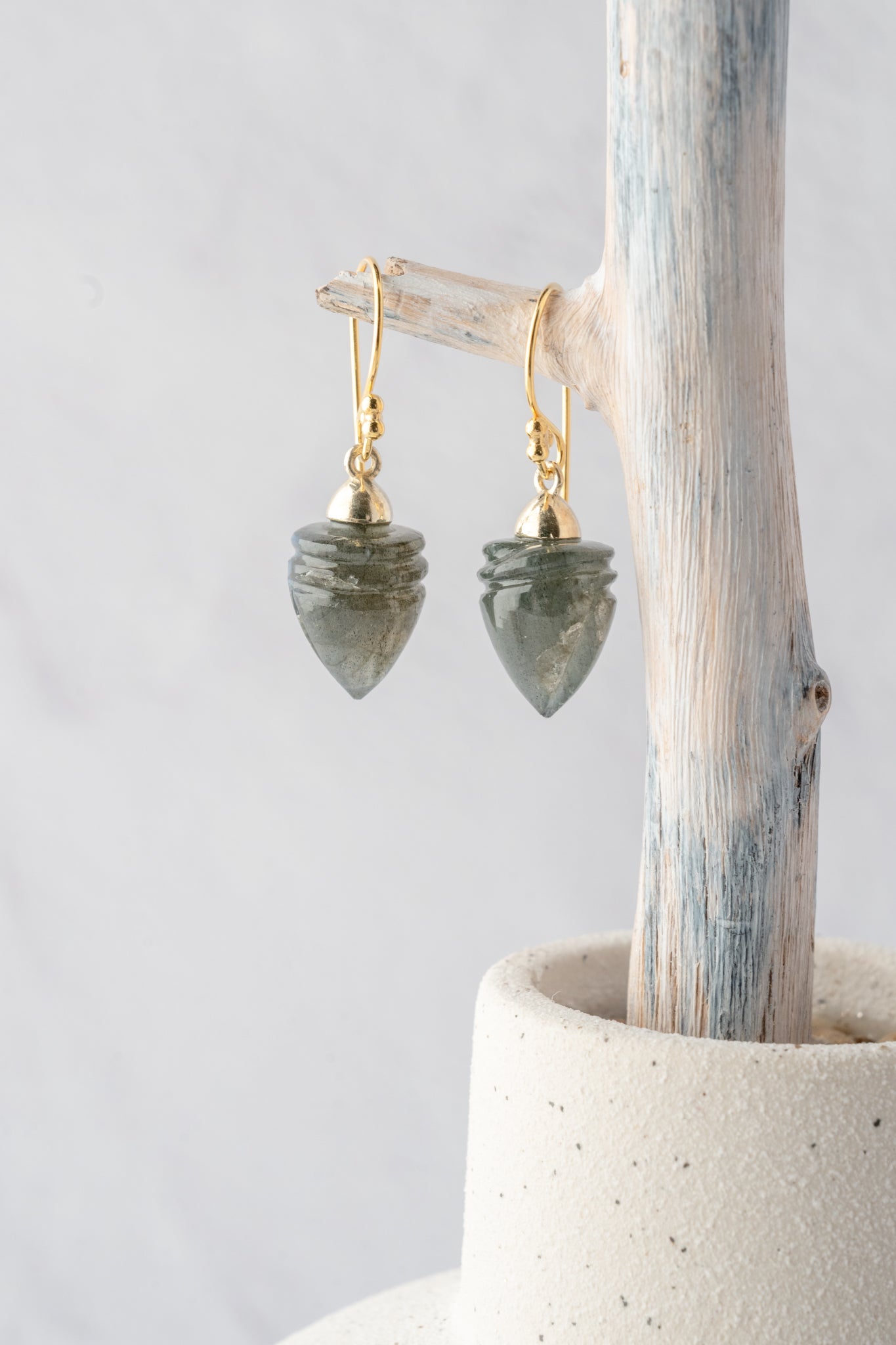Robindira Unsworth Carved Labradorite Dangles 