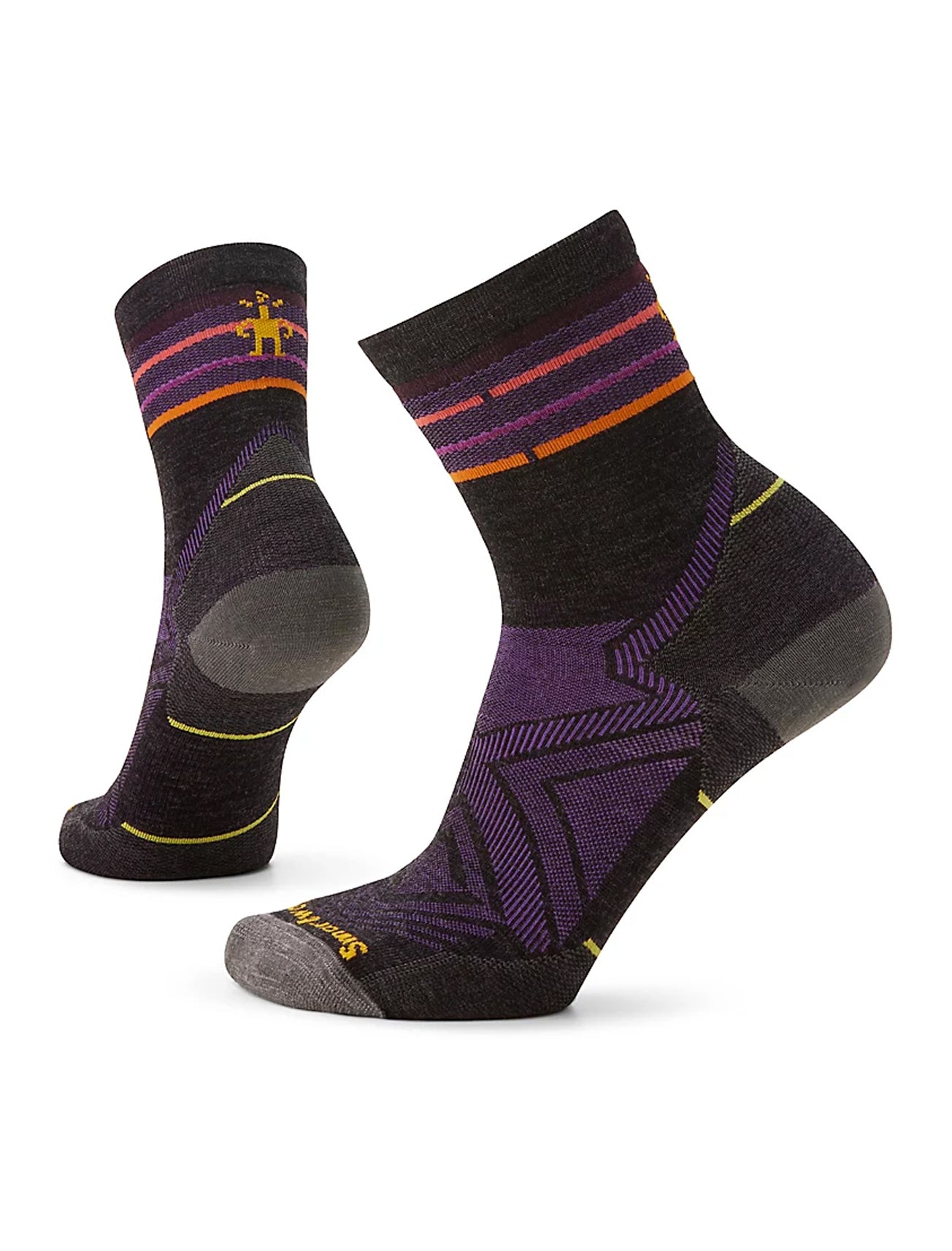 Smartwool Run Zero Cushion Mid Crew, Charcoal 