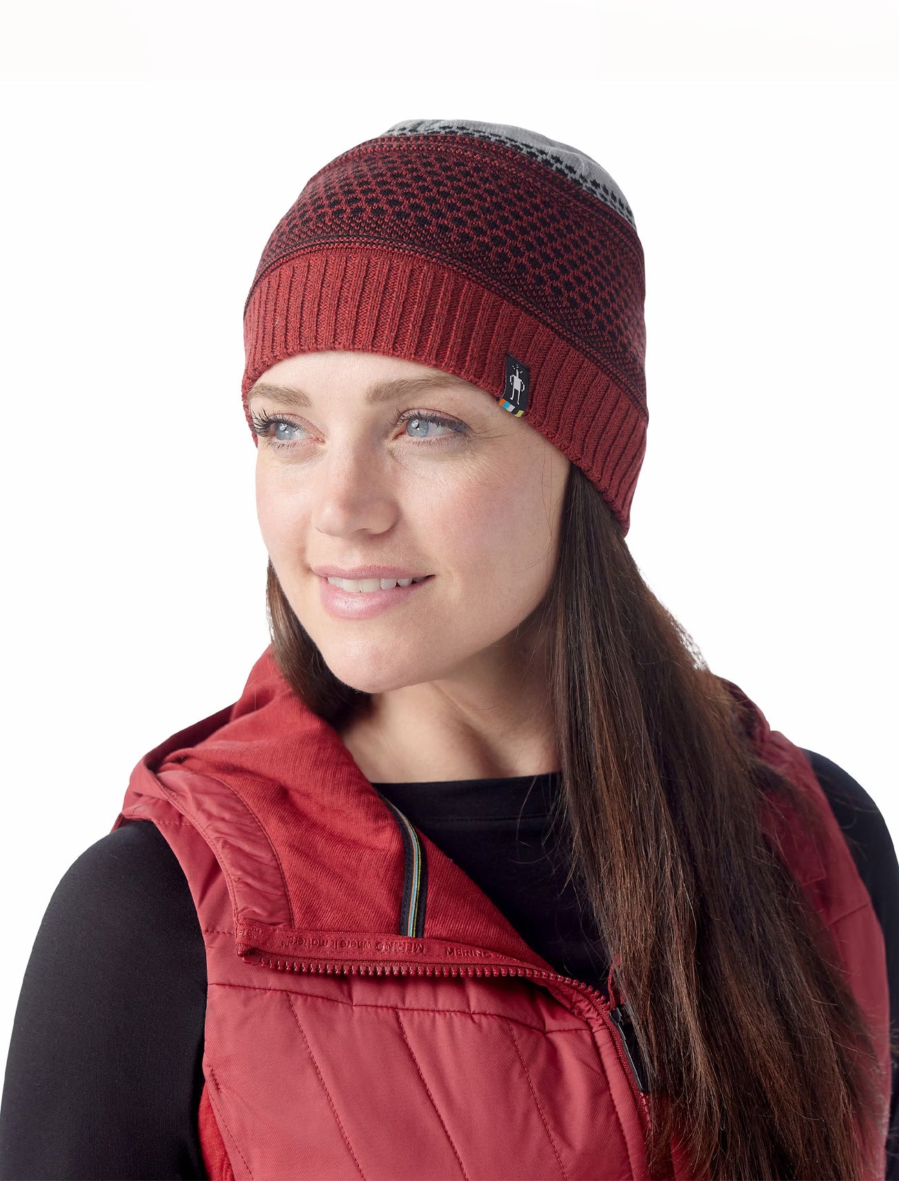 Smartwool Popcorn Cable Beanie, Currant Heather One Size Currant