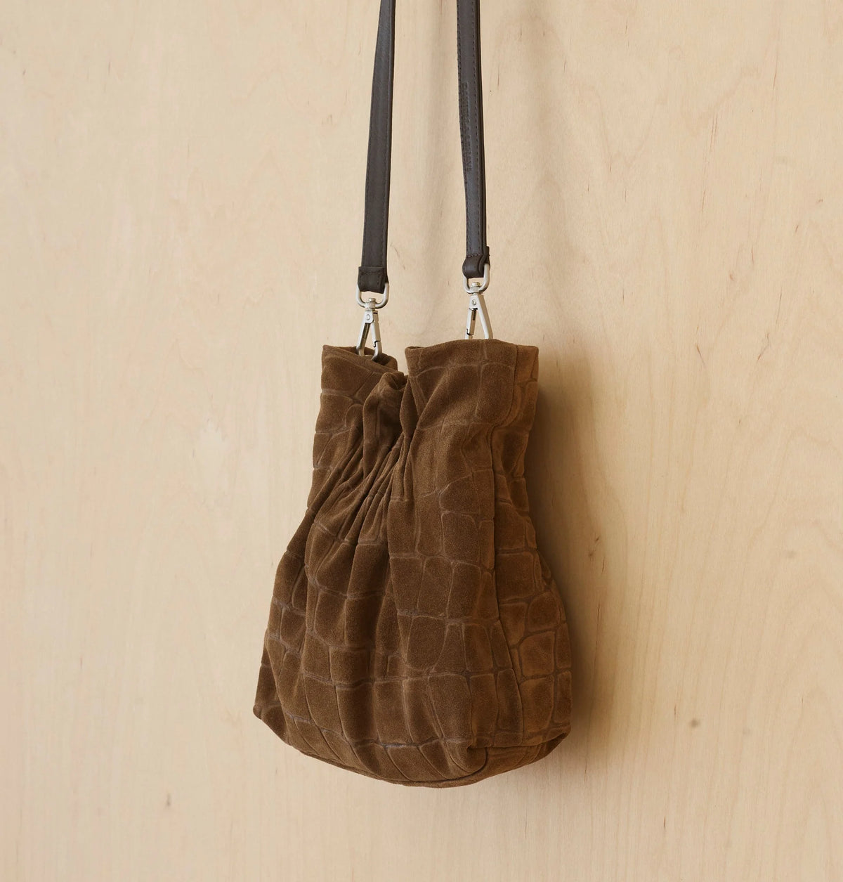 Daniella Lehavi Salina Mini Bag, Brown Croco 