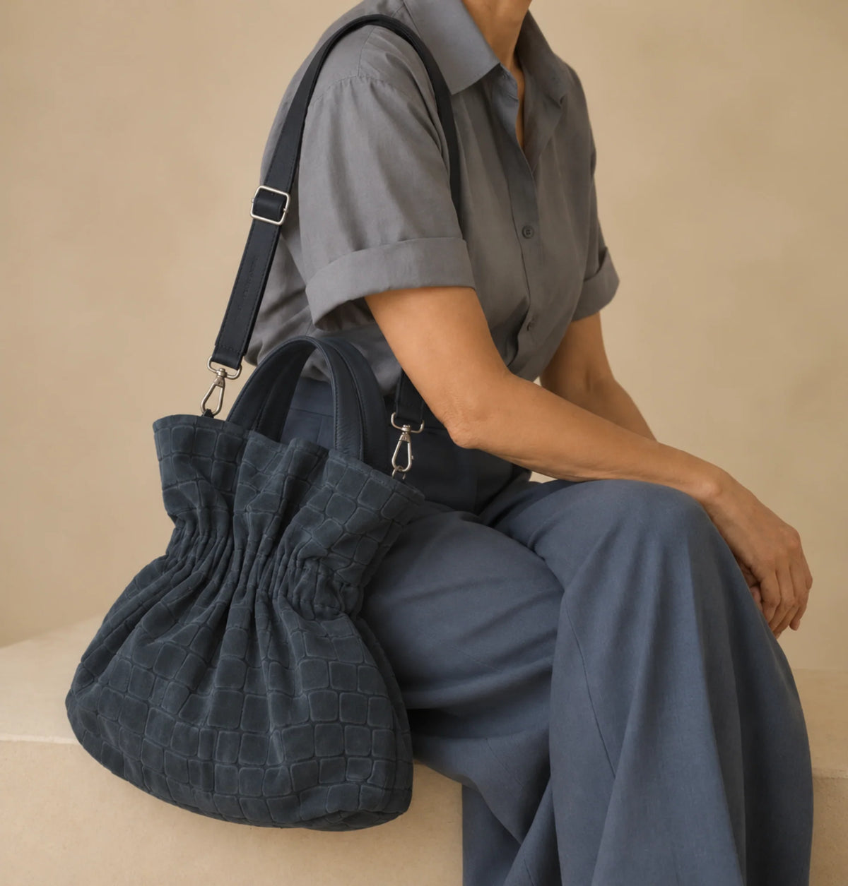 Daniella Lehavi Salina Shopper, Teal Croco 