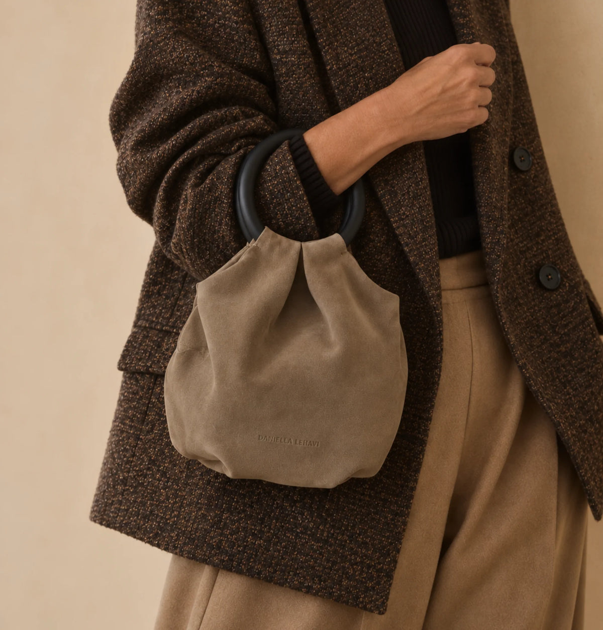 Daniella Lehavi Salina Wristlet, Taupe 