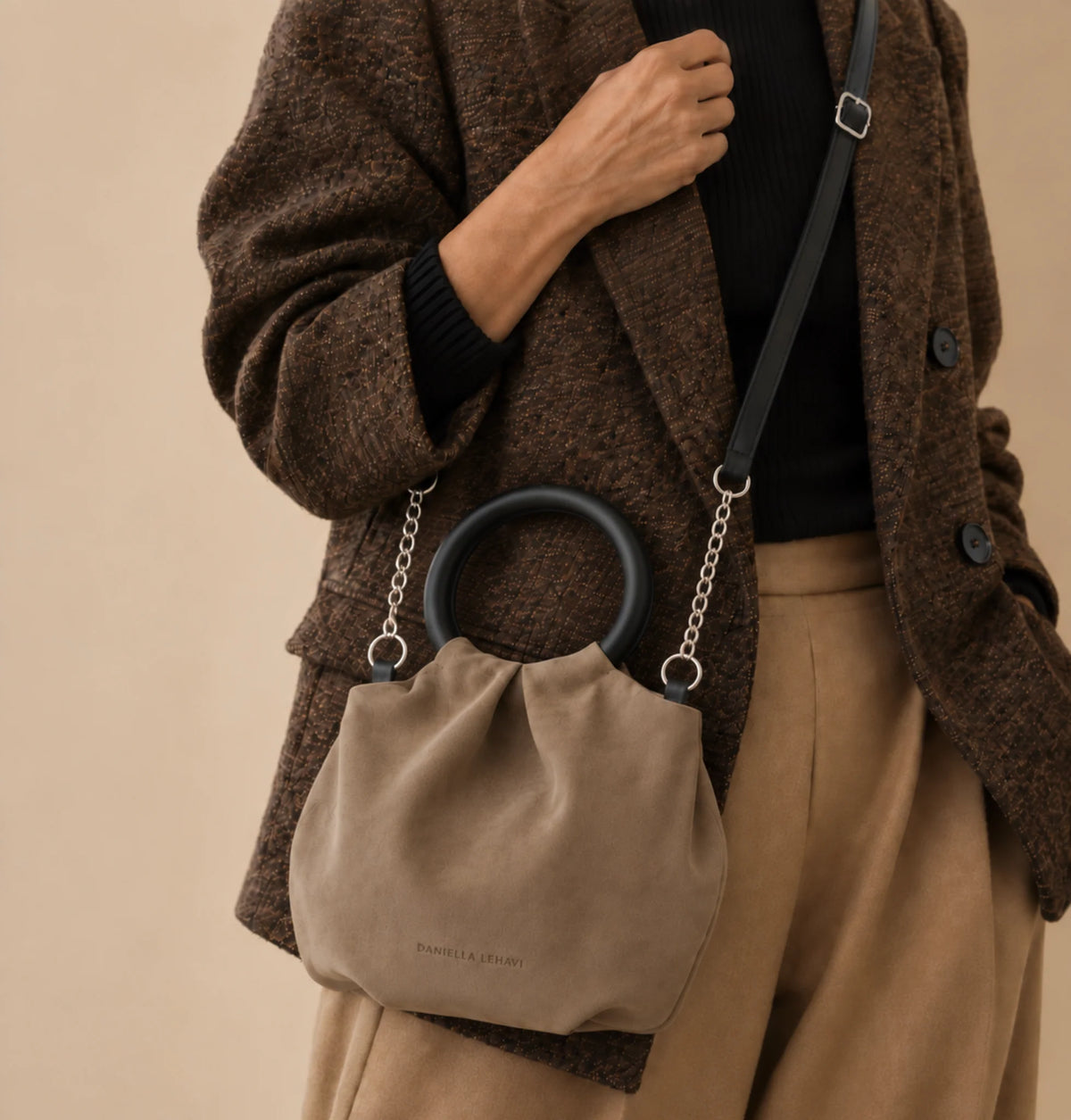 Daniella Lehavi Salina Wristlet, Taupe 