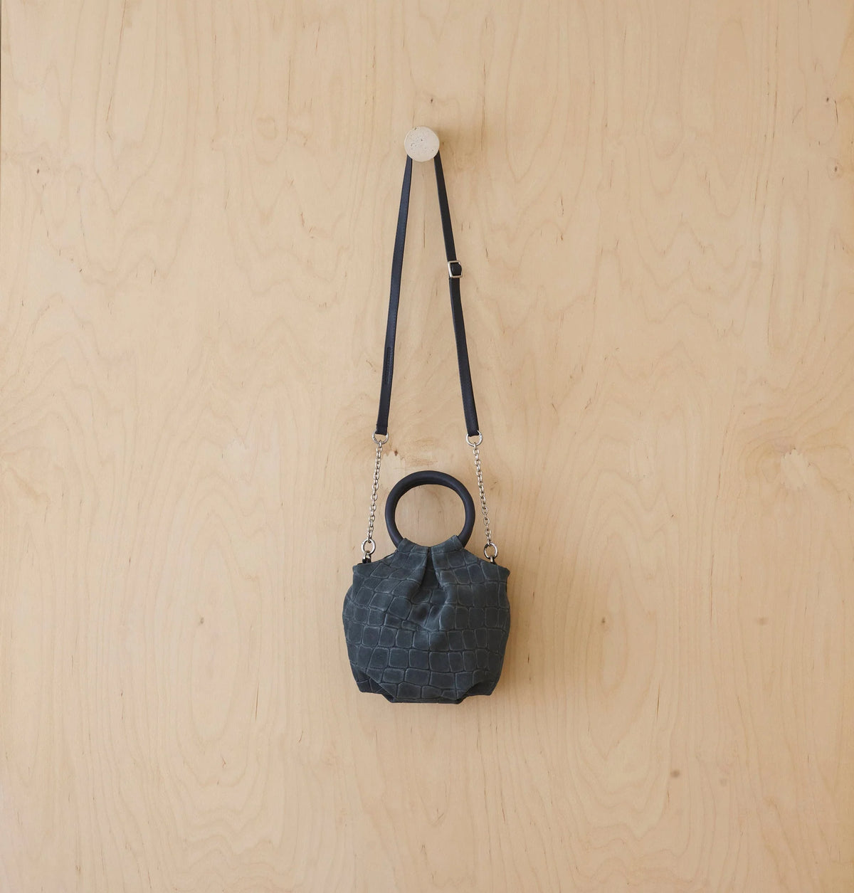 Daniella Lehavi Salina Wristlet, Teal Croco 