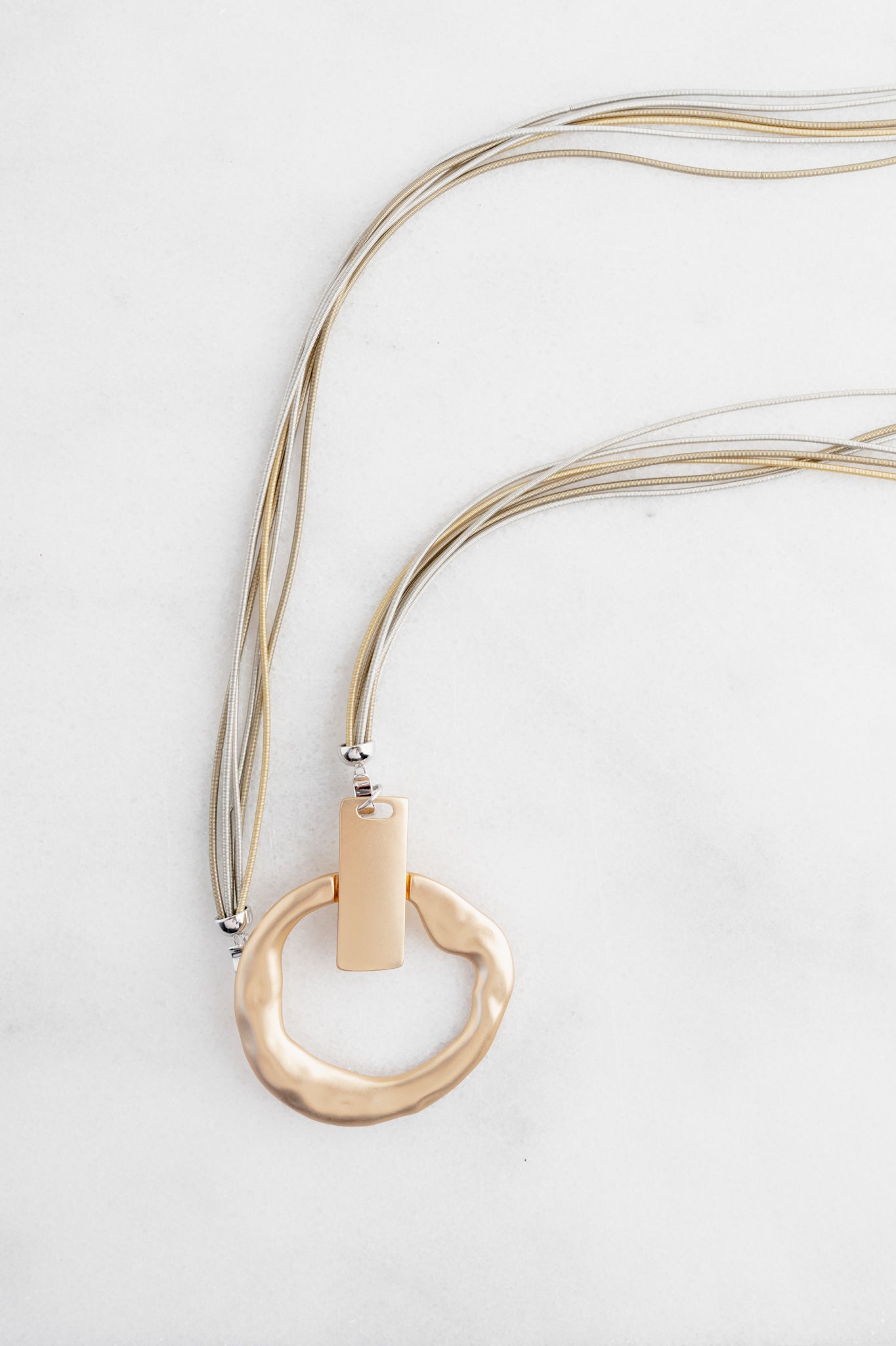 Sea Lily Jackie Three Metal Necklace 