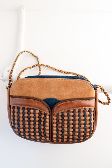 Sessun Divine Handbag, Blue/Clay 