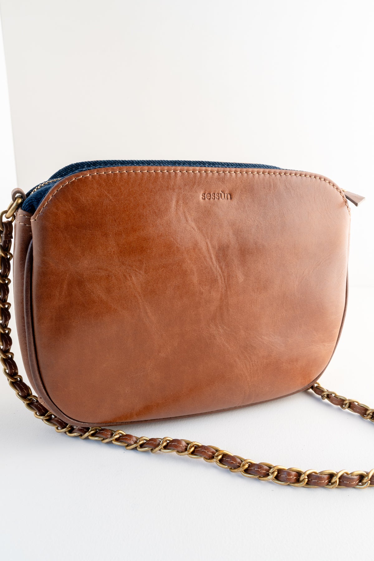 Sessun Divine Handbag, Blue/Clay 