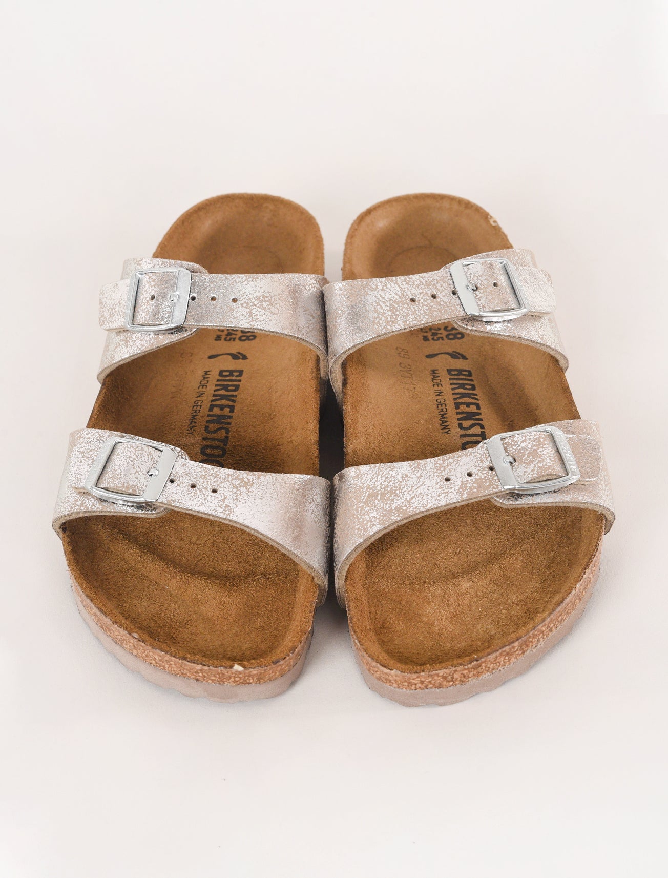 Birkenstock Sydney Sandal, Washed Silver 