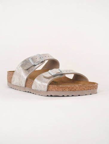 Birkenstock Sydney Sandal, Washed Silver 