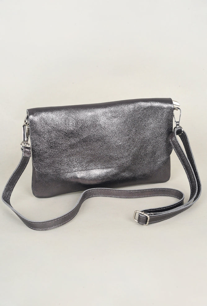 Milano Sparkly Bag, Metallic Gray