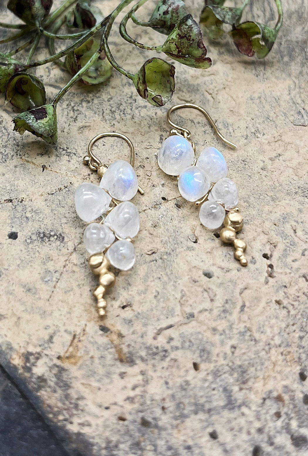 Rachel Atherley Caviar Moonstone Earrings 