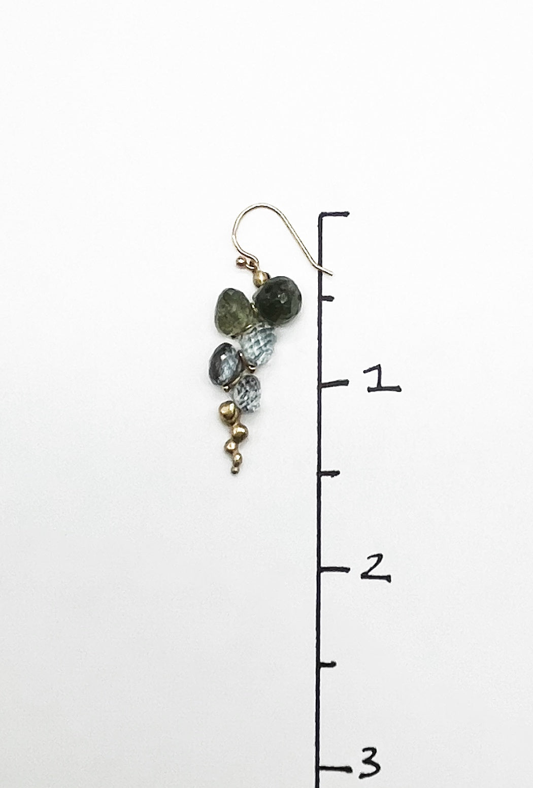 Rachel Atherley Caviar Moss Aquamarine Earrings 