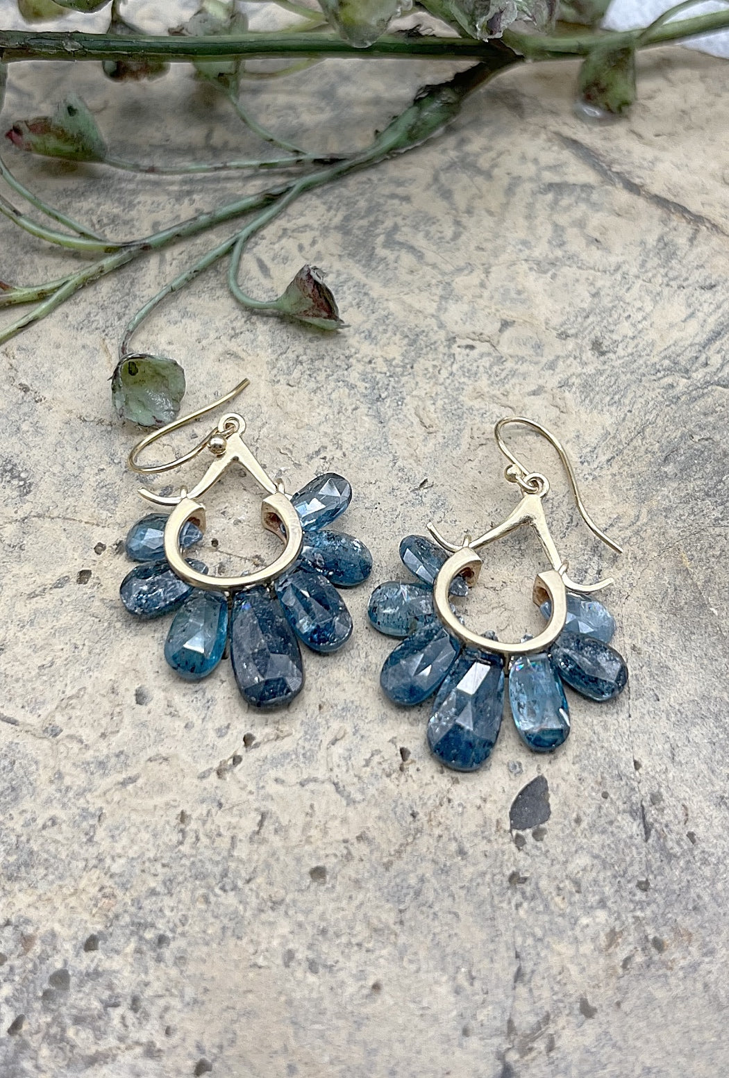 Rachel Atherley Peacock Kyanite Earrings 