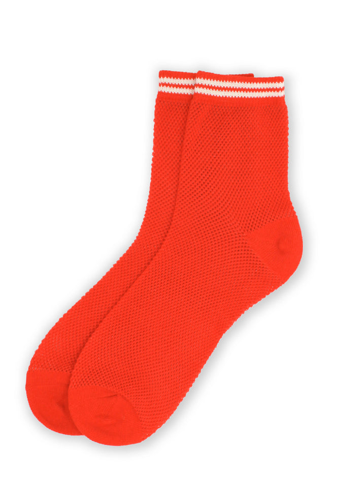 XS Unified Mesh Sneaker Socks, Classic Red One Size Red