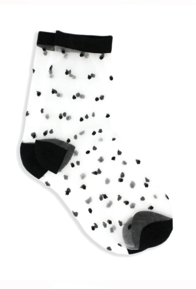 XS Unified Sheer Dots Socks, Pepper One Size Pepper