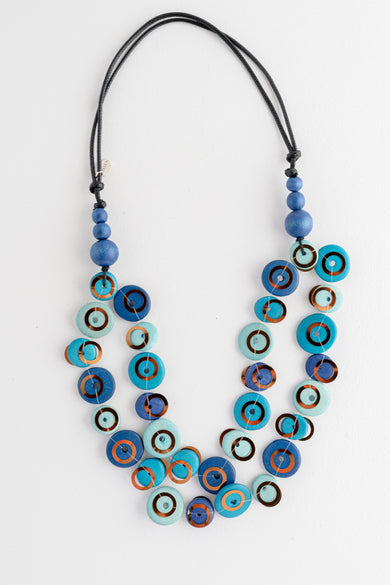 Sylca Designs Adria Necklace, Blue 