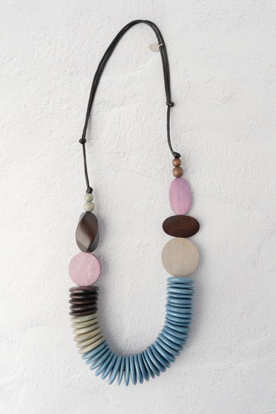Sylca Designs Calista Necklace, Pink/Blue 
