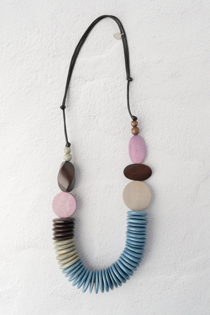 Sylca Designs Calista Necklace, Pink/Blue 