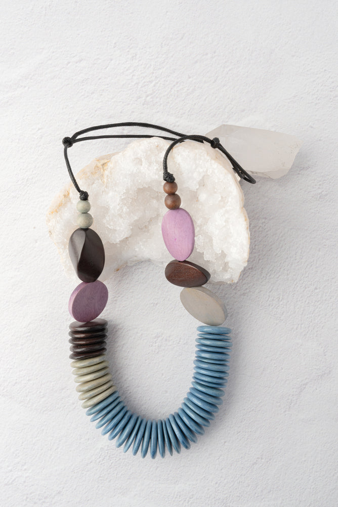 Sylca Designs Calista Necklace, Pink/Blue 