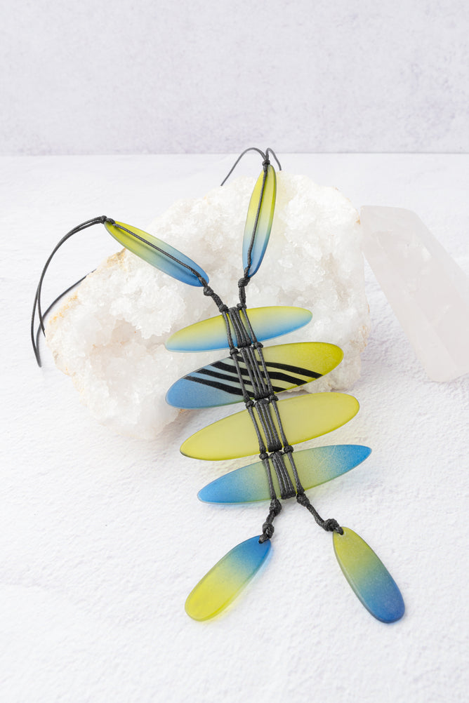 Sylca Designs Bennett Pendant Necklace, Blue/Green 