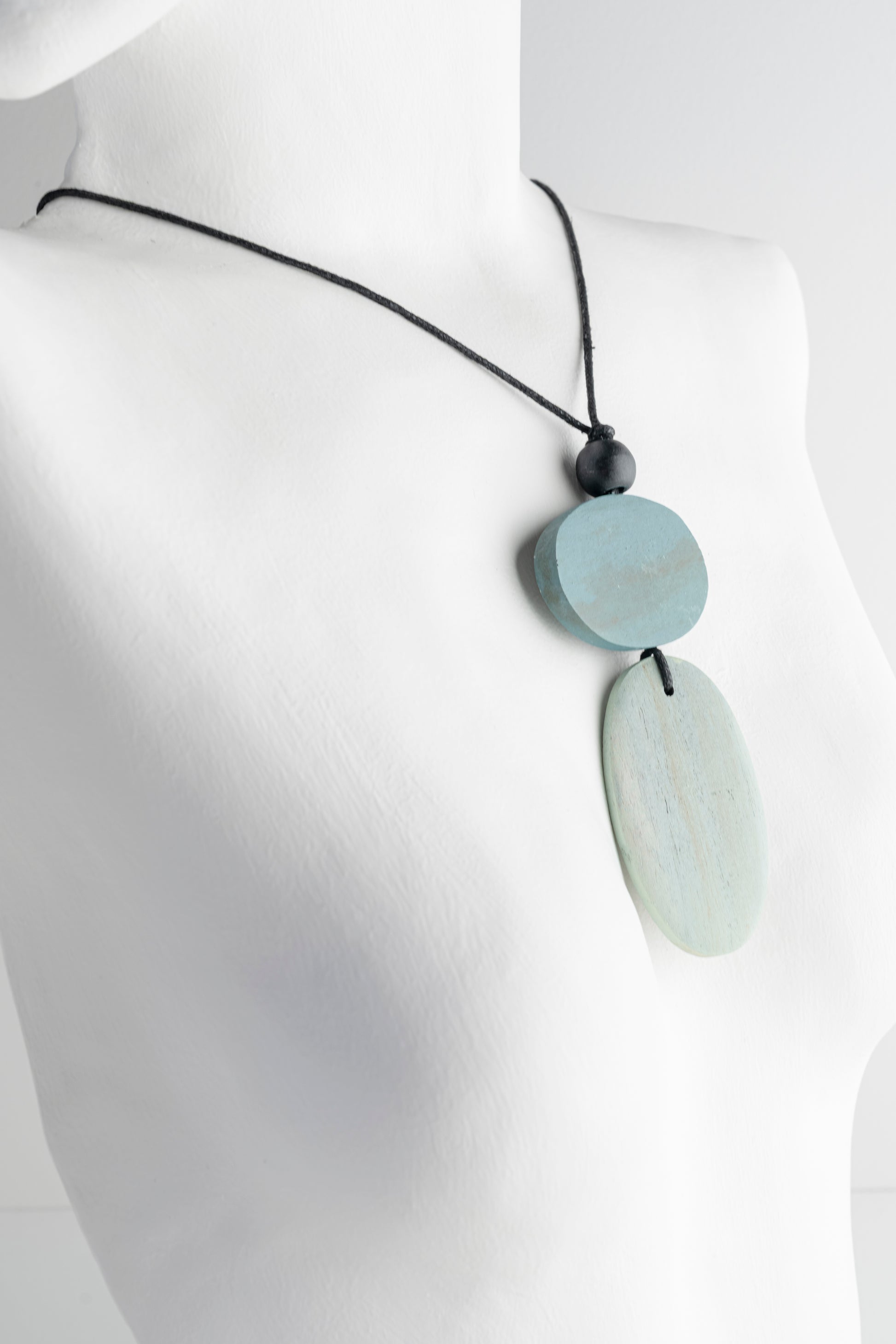 Sylca Designs Double Bead Alaina Pendant, Aqua 