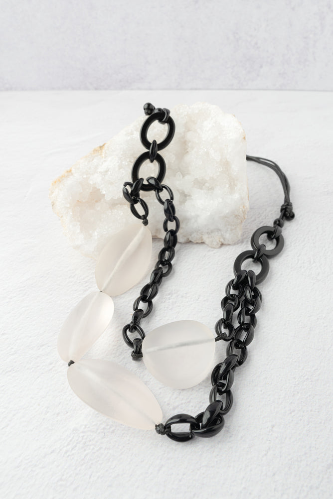 Sylca Designs Raven Chain Link Neck, Frosted 