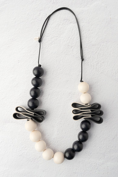 Sylca Designs Rustic Fusion Necklace, Black 