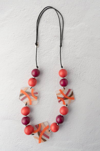 Sylca Designs Saffron Mixed Media Neck, Orange 