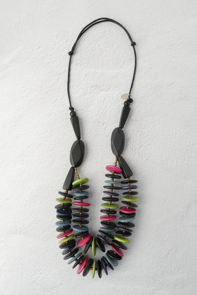 Sylca Designs Serena Wood Disc Neck, Multi 