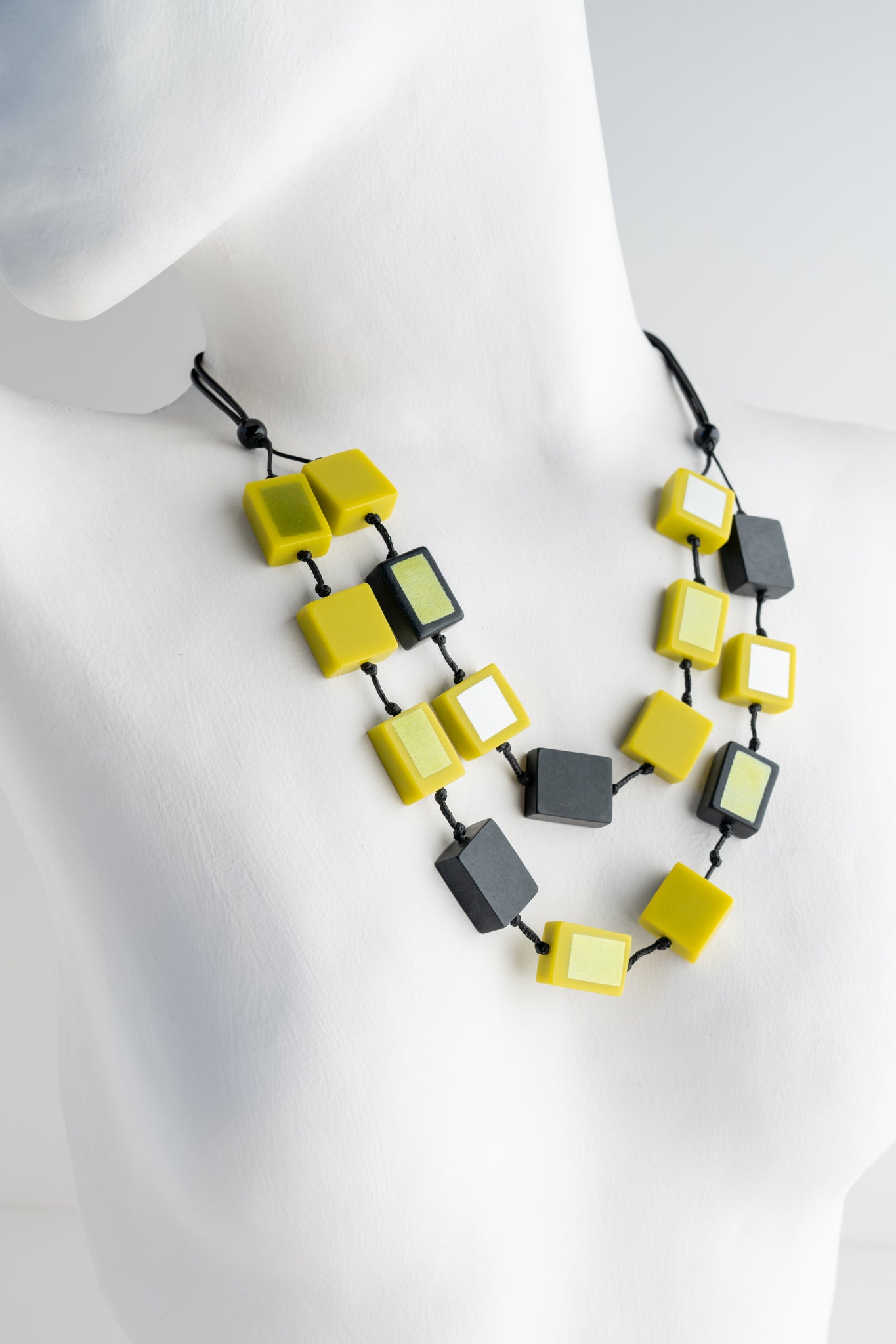 Sylca Designs Mira Verde Double Necklace, Lime 