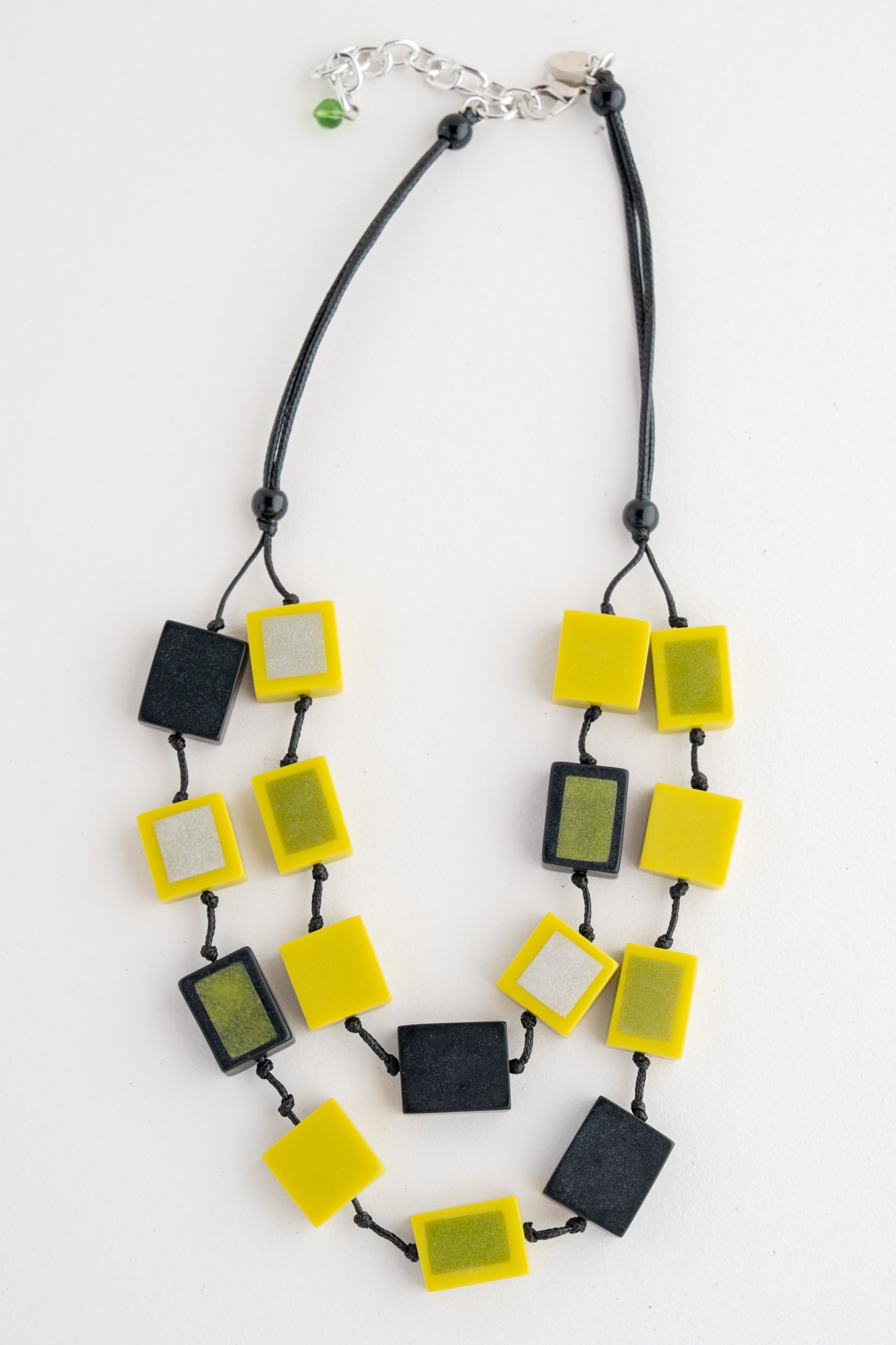Sylca Designs Mira Verde Double Necklace, Lime 