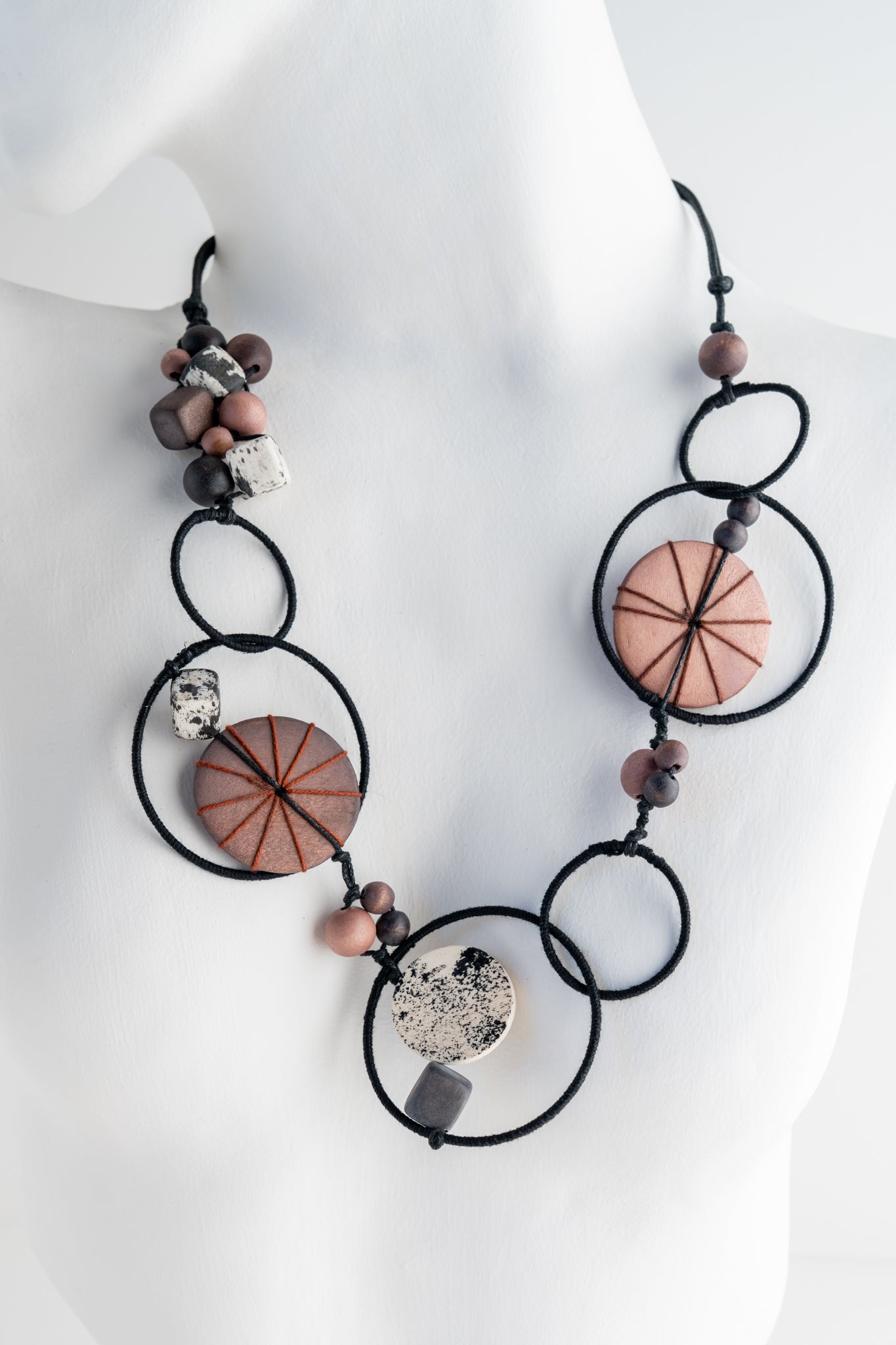 Sylca Designs Hayden Disc Necklace, Brown Brown 