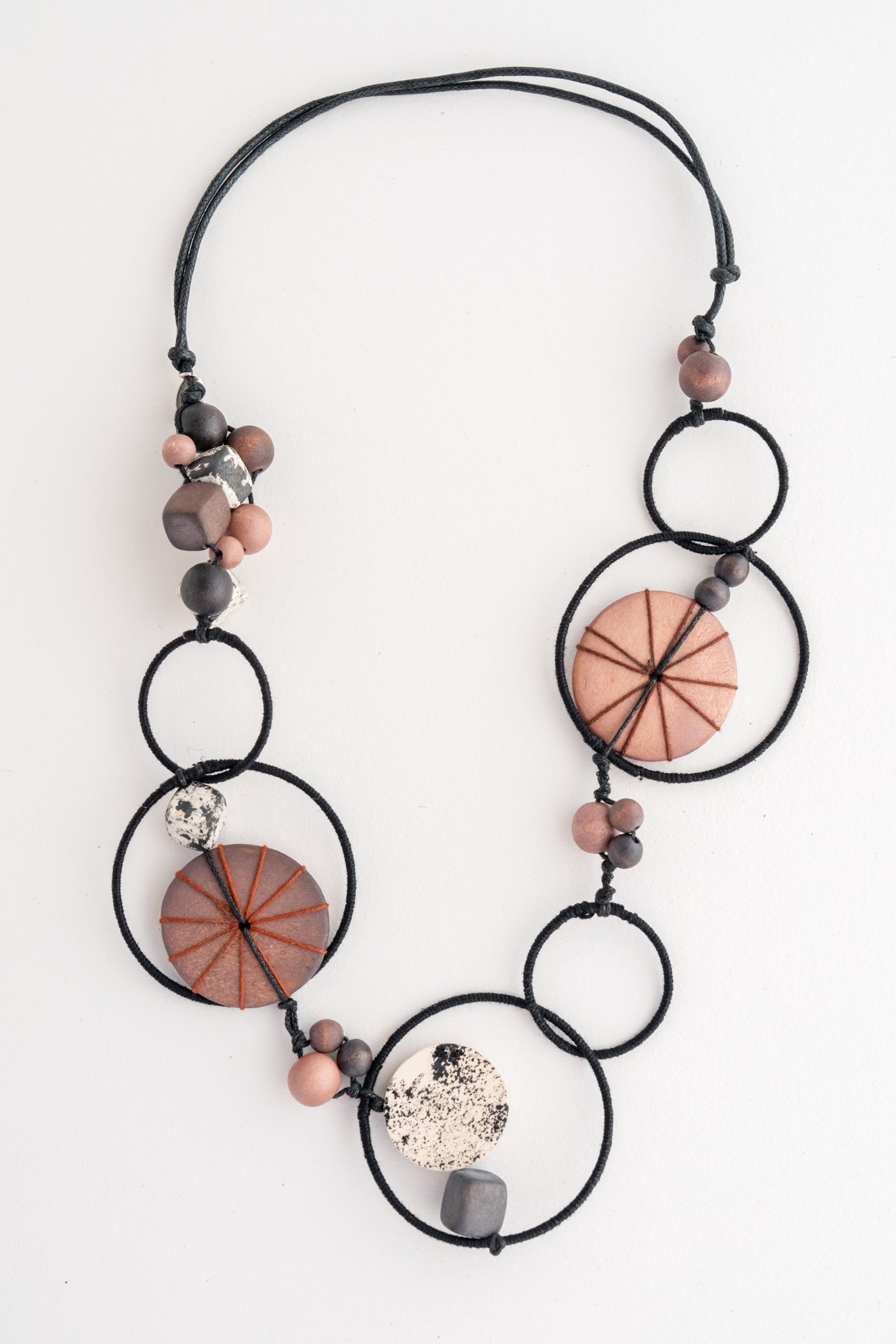 Sylca Designs Hayden Disc Necklace, Brown 