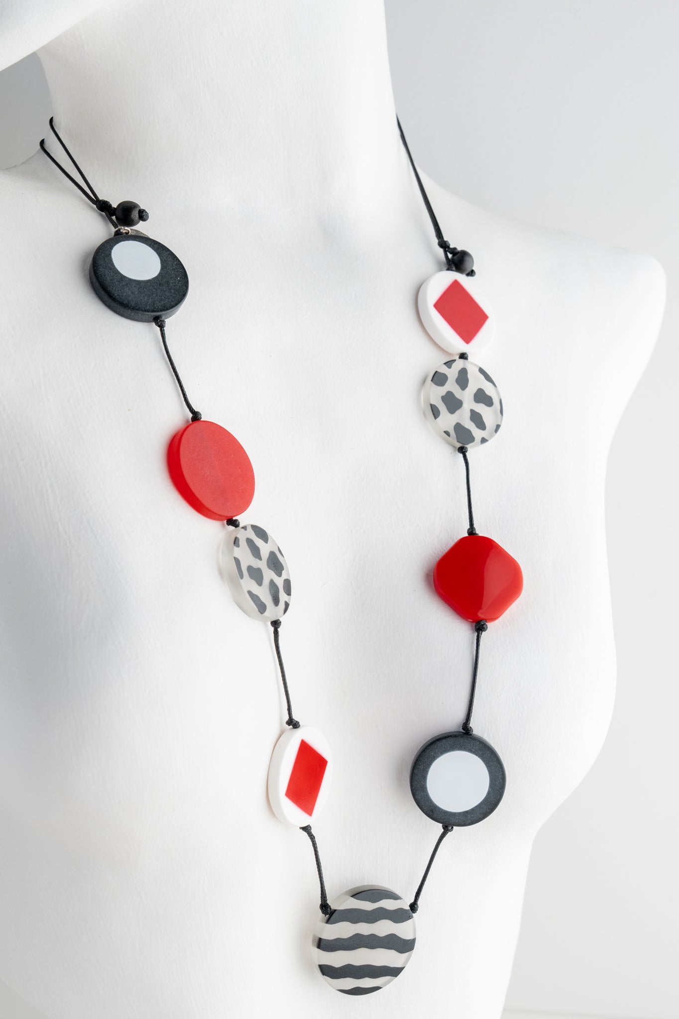 Sylca Designs Cheetah Necklace, Red Red 