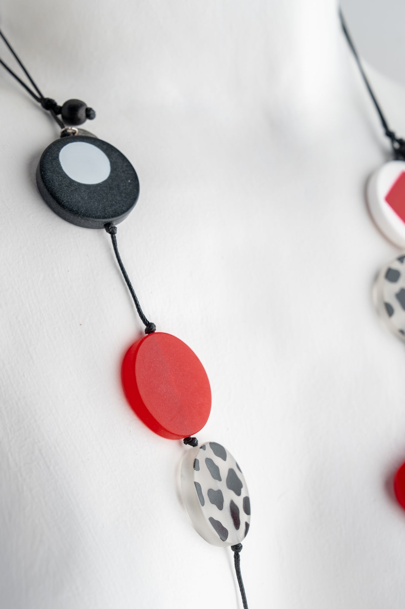 Sylca Designs Cheetah Necklace, Red 