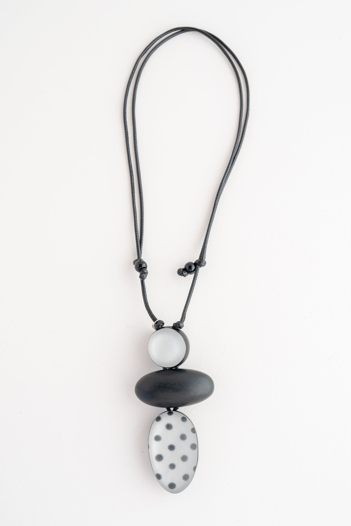 Sylca Designs Midori Polka Dot Necklace, Black 
