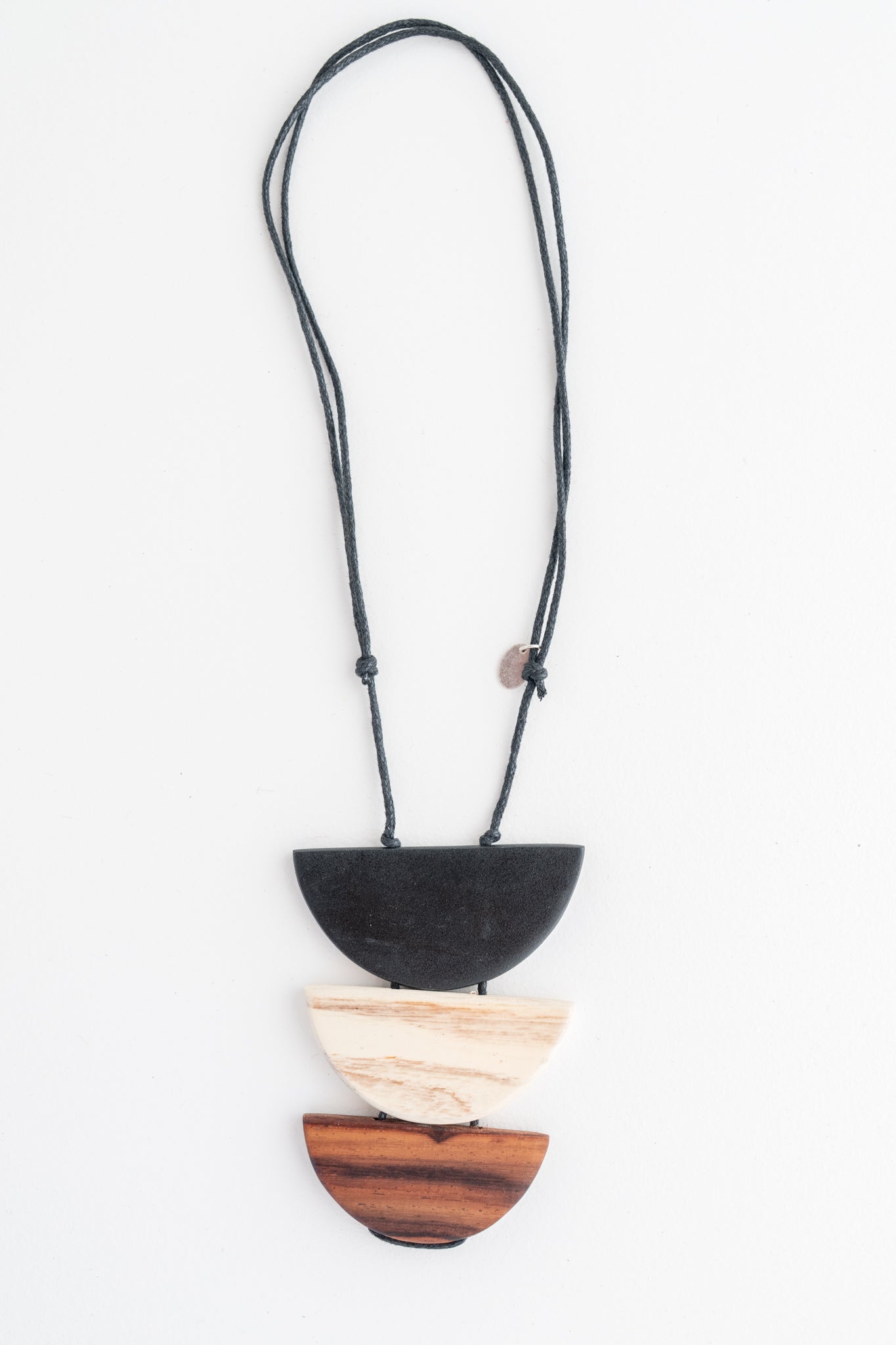 Sylca Designs Natural Trip Moon Necklace, Brown 