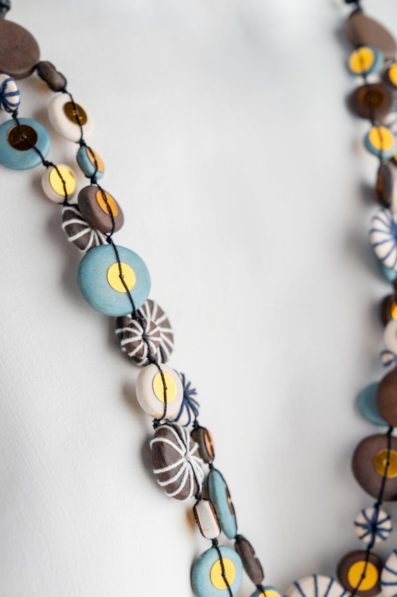 Sylca Designs Melody Statement Necklace, Brown 